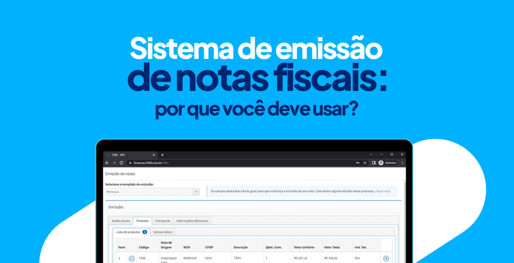sistema de emissão de notas fiscais